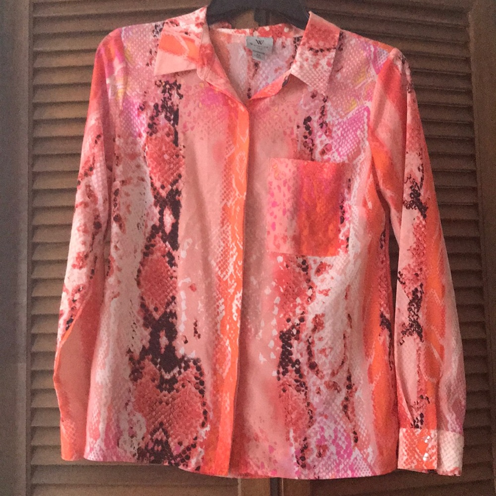 Peachy button up shirt